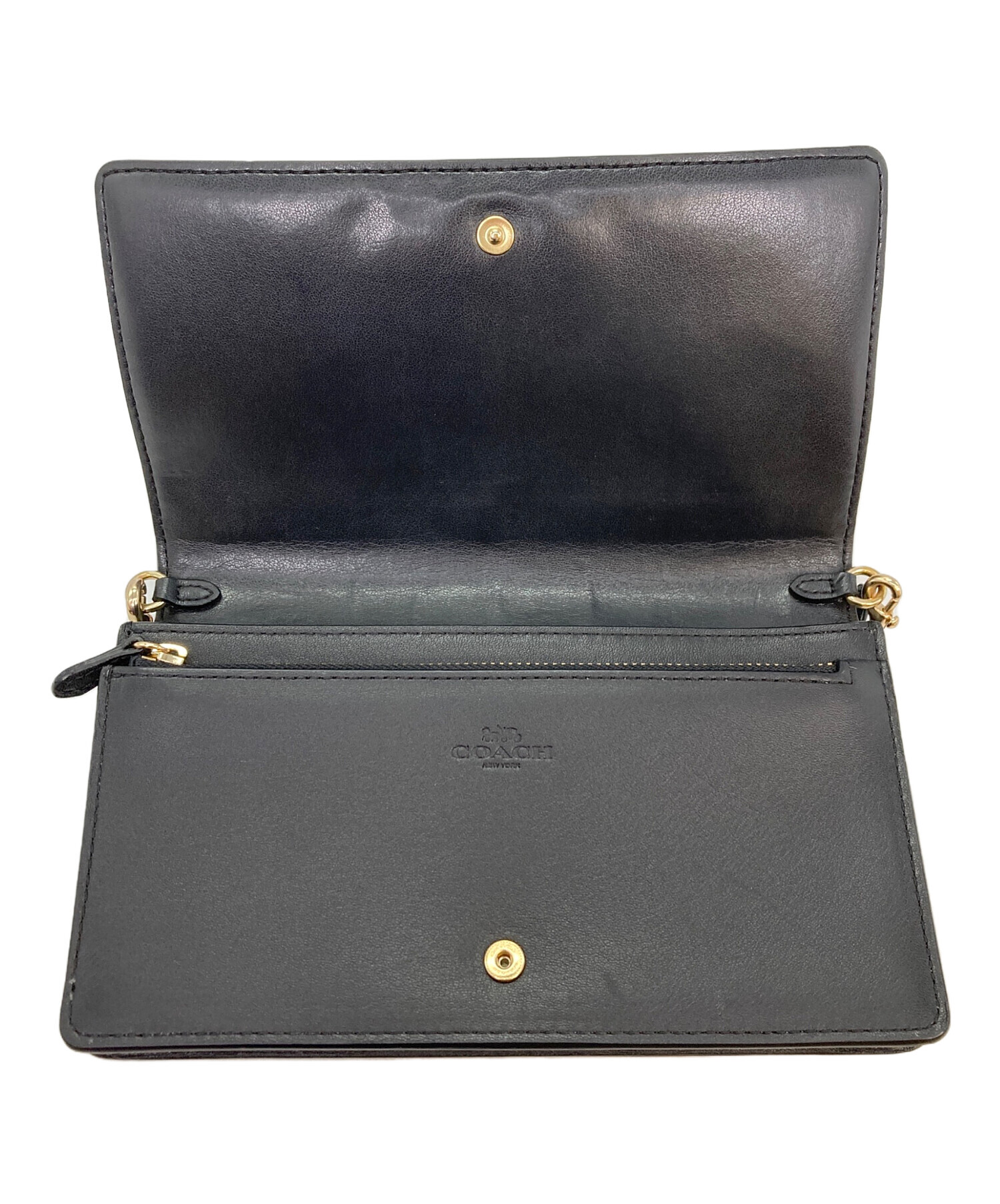 中古・古着通販】COACH (コーチ) シグネチャーウォレットショルダー 