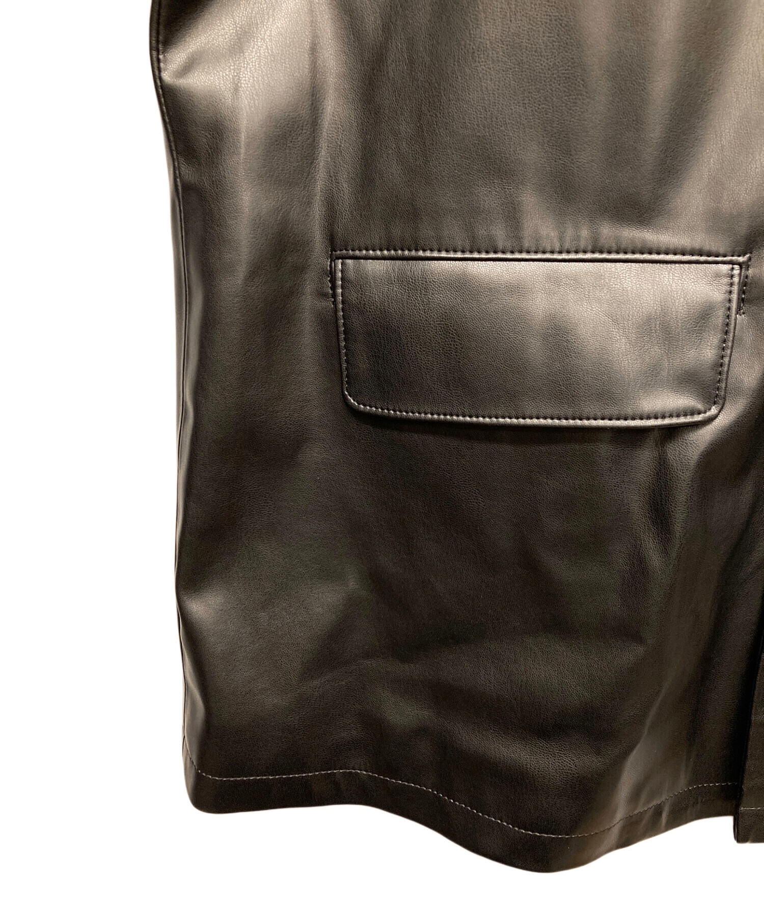 中古・古着通販】Gajess (ガジェス) レザージャケット ブラック サイズ