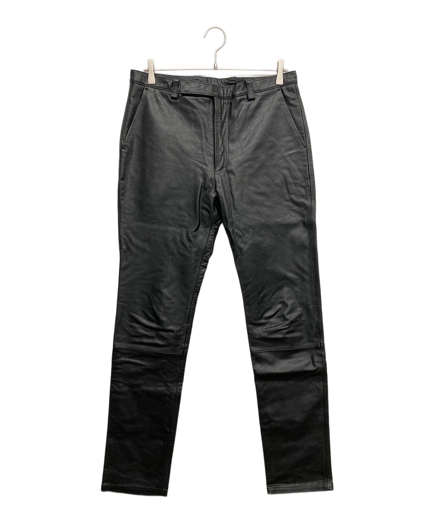 中古・古着通販】Paul Smith (ポールスミス) レザーパンツ ブラック 
