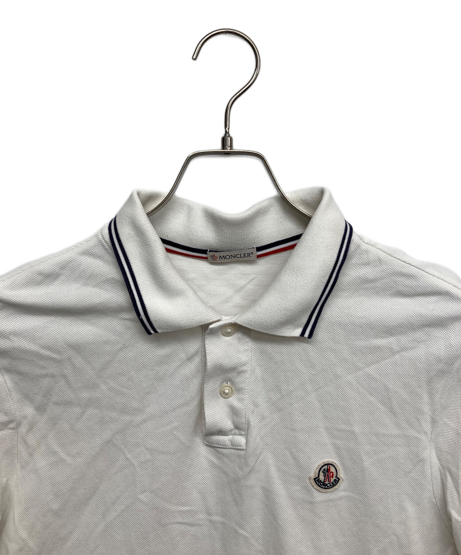 美品　モンクレール ガムブルー MAGLIA POLO ポロシャツ ホワイト 中古・古着通販】MONCLER (モンクレール) MAGLIA POLO ホワイト サイズ