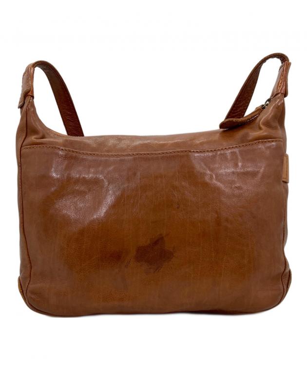 中古・古着通販】genten (ゲンテン) レザーショルダーバッグ ブラウン