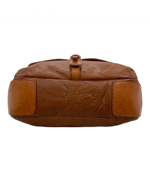 中古・古着通販】genten (ゲンテン) レザーショルダーバッグ ブラウン