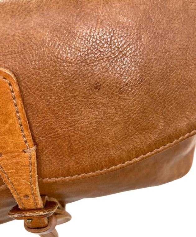 中古・古着通販】genten (ゲンテン) レザーショルダーバッグ ブラウン