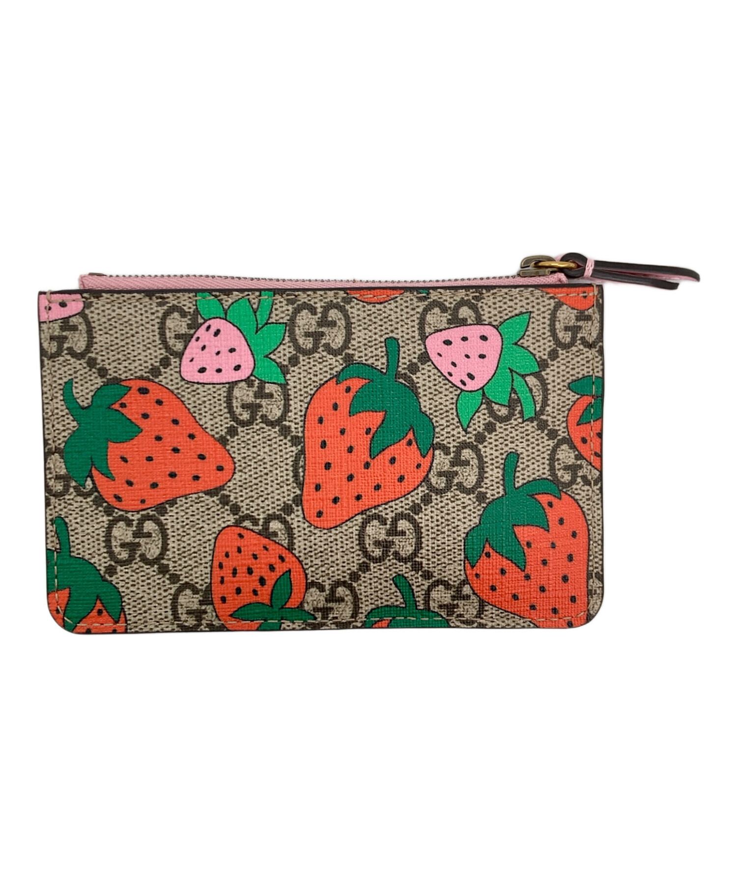 GUCCI ストロベリー柄 キーケース 中古・古着通販】GUCCI (グッチ) ストロベリープリントGGキーケース
