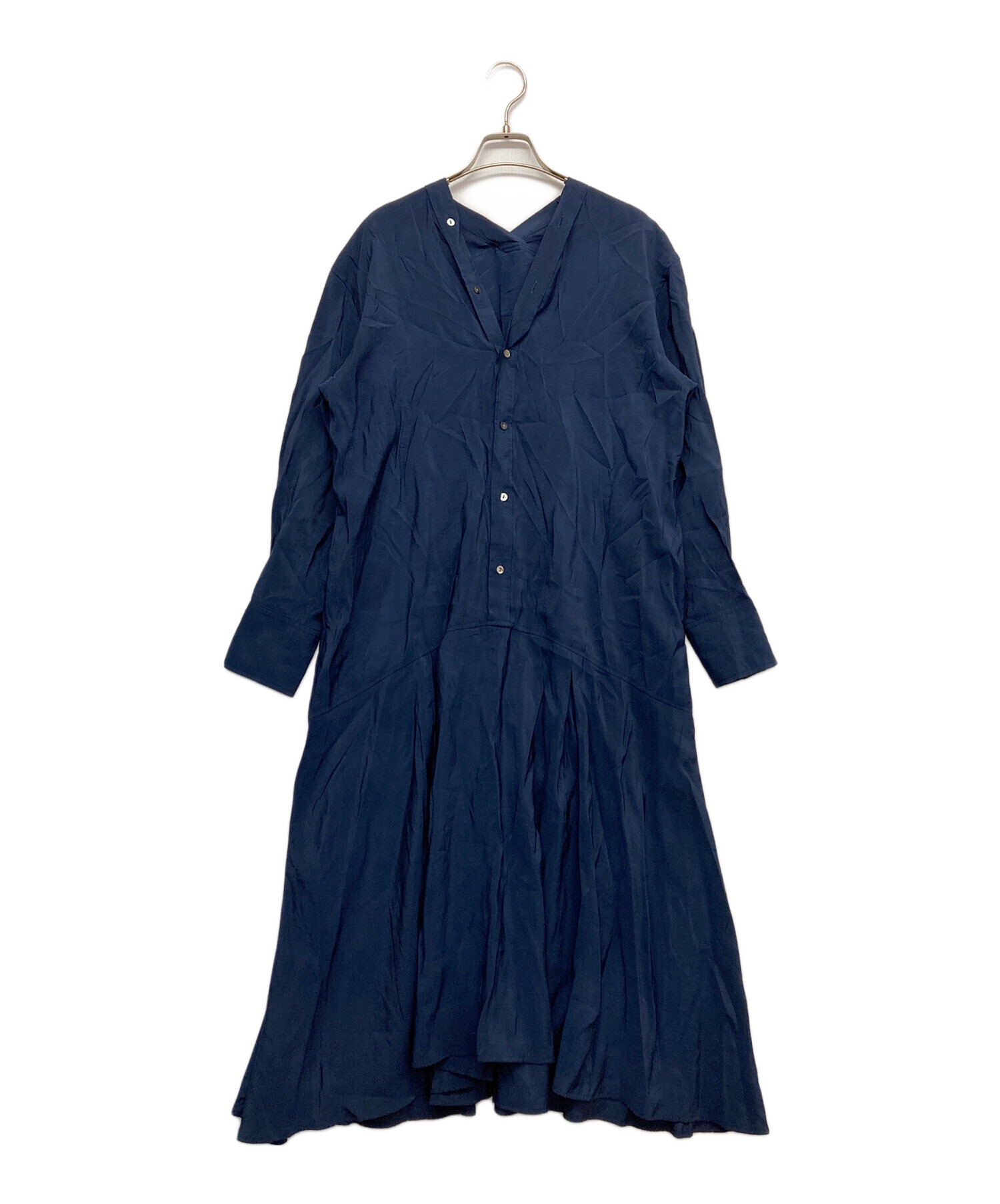 中古・古着通販】BEARDSLEY (ビアズリー) Vネック カラーレス シャツ