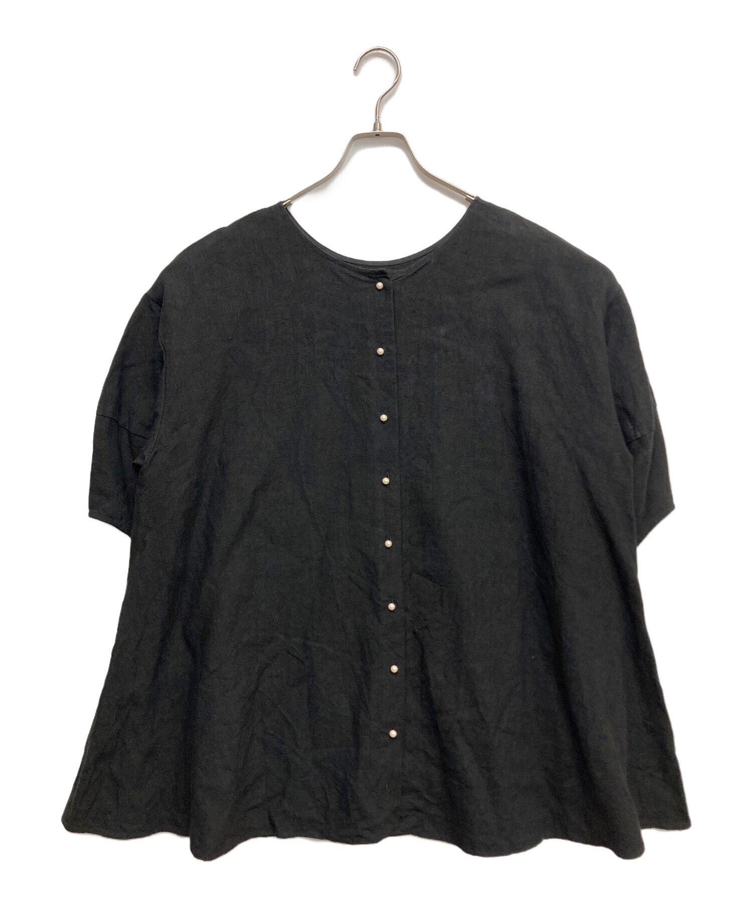 中古・古着通販】BEARDSLEY (ビアズリー) パール2WAYブラウス ブラック