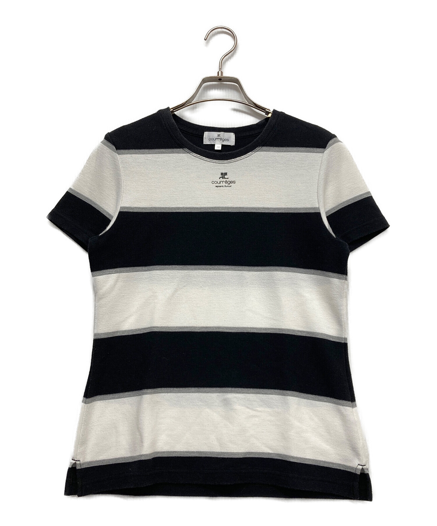 中古・古着通販】courreges (クレージュ) Tシャツ ブラック サイズ:38