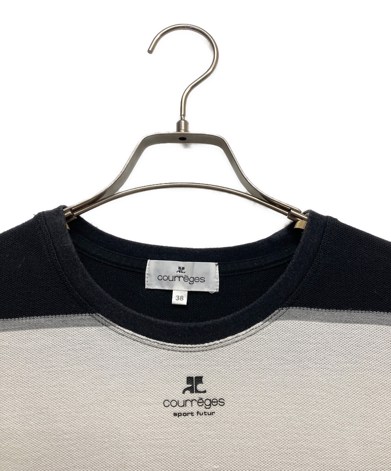 中古・古着通販】courreges (クレージュ) Tシャツ ブラック サイズ:38 