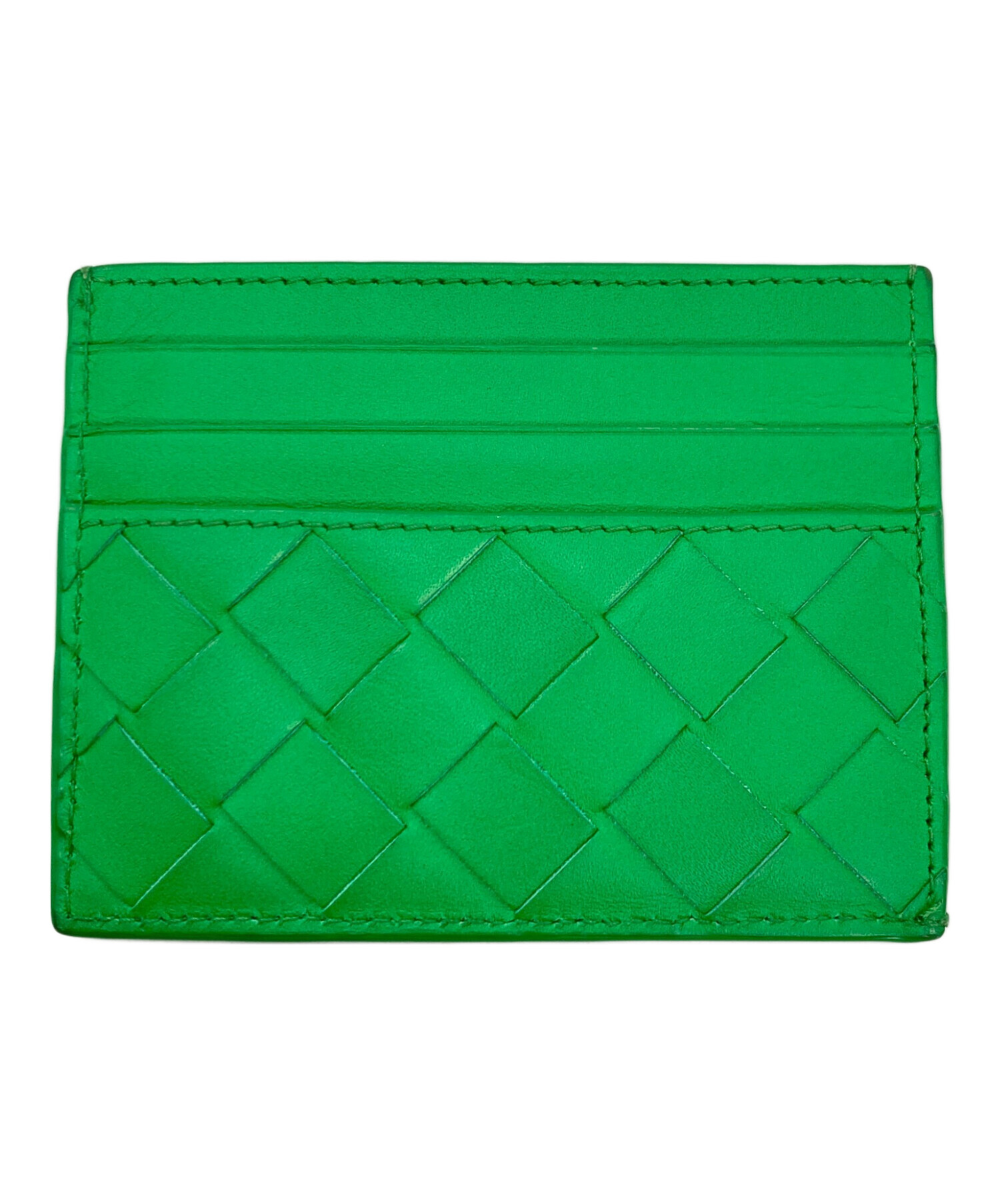【美品】BOTTEGA VENETA　ケース　イントレチャート　グリーン 中古・古着通販】BOTTEGA VENETA (ボッテガベネタ) イントレチャート