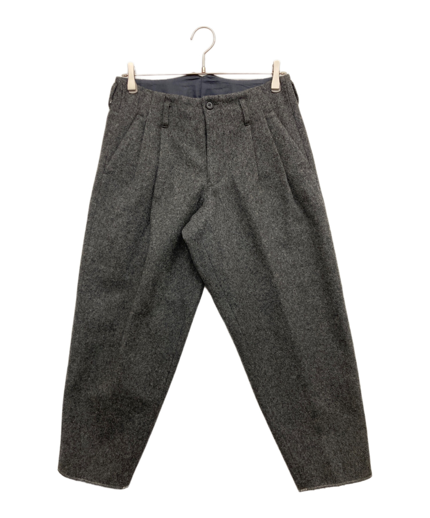 【未使用品】kolor ウールテーパードパンツ サイズ2 中古・古着通販】KOLOR (カラー) ウールテーパードパンツ グレー
