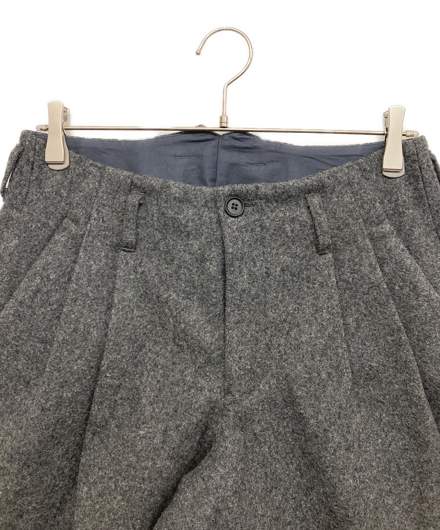 中古・古着通販】KOLOR (カラー) ウールテーパードパンツ グレー