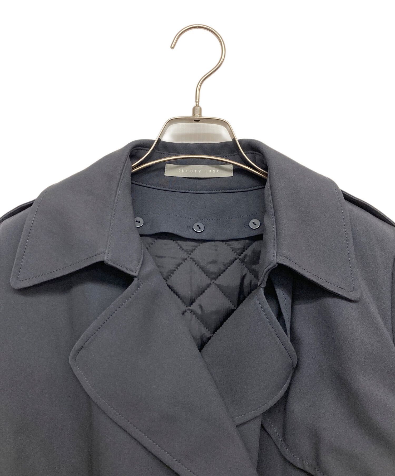 theory luxe セオリーリュクス トレンチコート ネイビー 38 中古・古着通販】theory luxe (セオリーリュクス) ライナー付トレンチ
