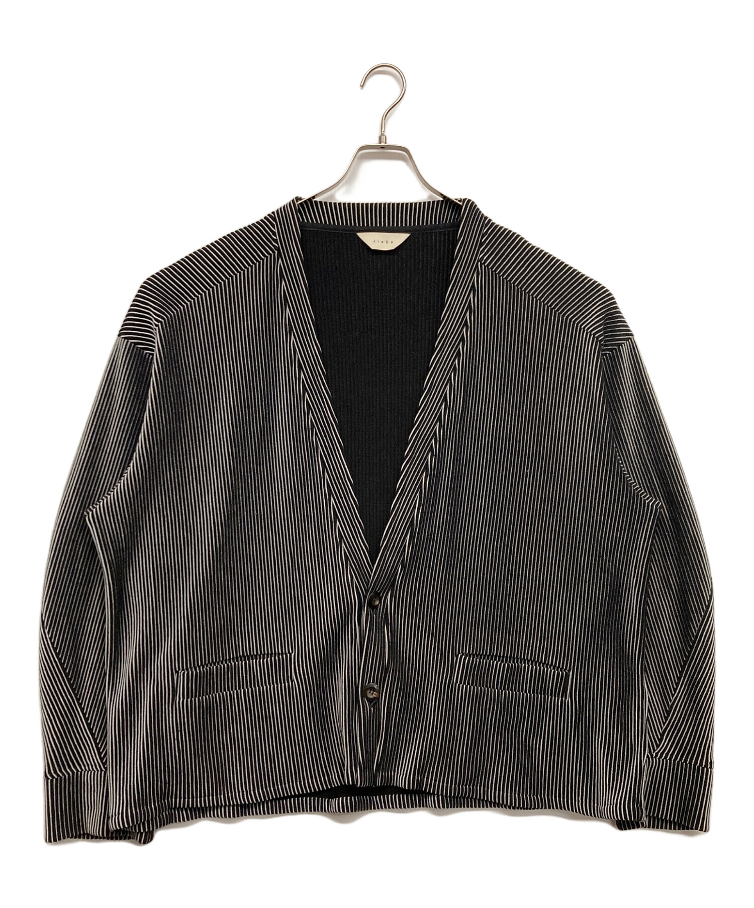 中古・古着通販】Jieda (ジエダ) RIPPLE CARDIGAN ブラック サイズ:M 