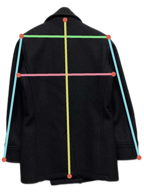 中古・古着通販】PHERROW'S (フェローズ) Pコート ブラック サイズ:38