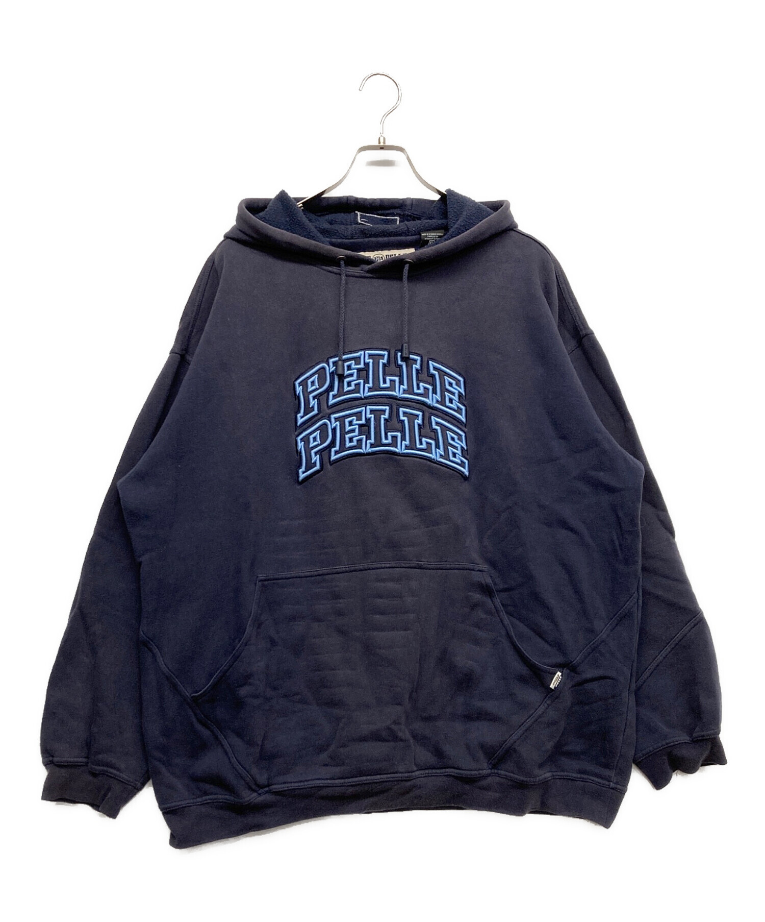 中古・古着通販】pellepelle (ペレペレ) 90s ロゴパーカー ネイビー 