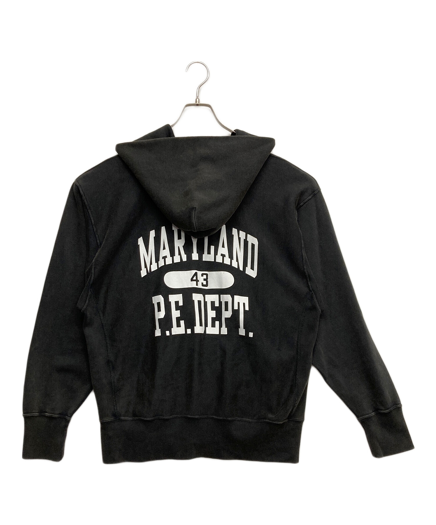 古着 90s チャンピオン リバースウィーブ パーカー　ブラック Champion パーカー スウェット 90s ブラック 前V リバースウィーブ