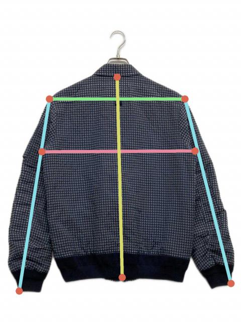 中古・古着通販】sacai (サカイ) チェックブルゾン ブルー サイズ:1