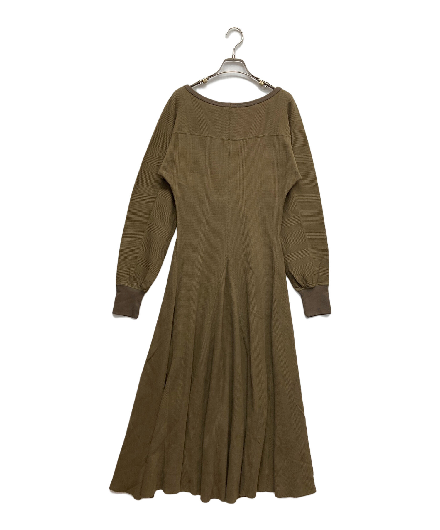 loungedress ラウンジドレス 長袖シャツ コットン カーキ レディース F【古着】【中古】 中古・古着通販】Loungedress (ラウンジドレス) ミリタリーシャツ