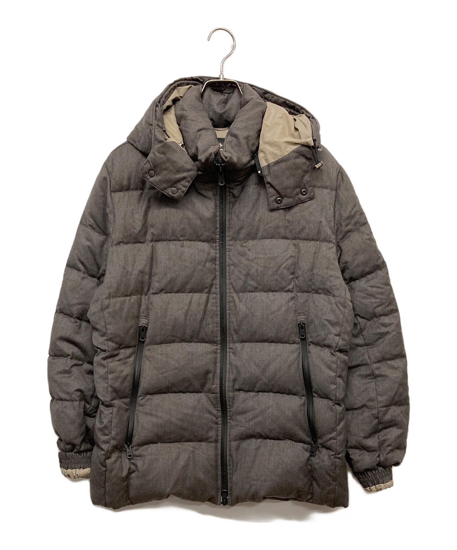 TATRAS グレー ダウンジャケット フード付き 中古・古着通販】TATRAS (タトラス) フード付ダウン ジャケット グレー