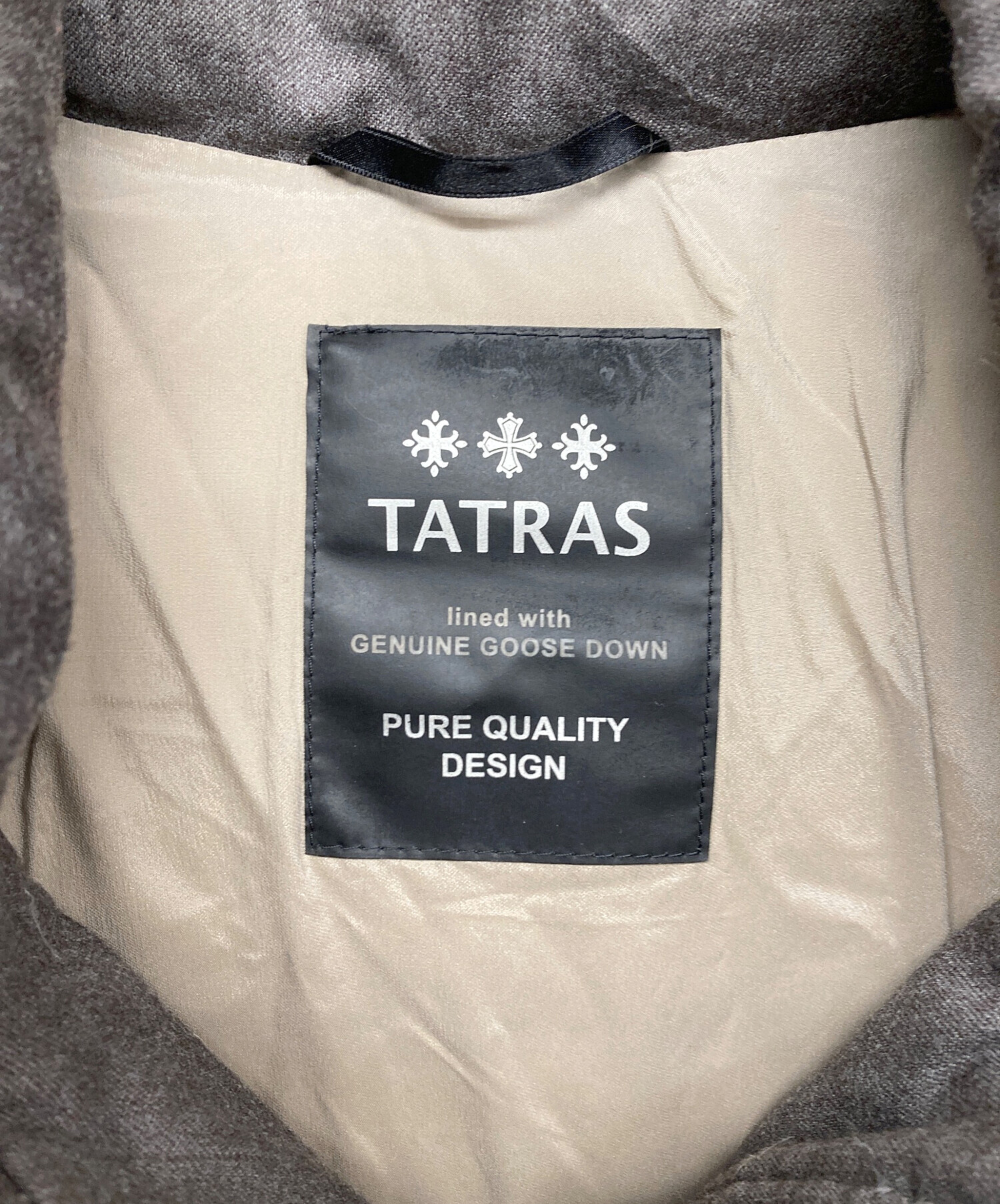 中古・古着通販】TATRAS (タトラス) フード付ダウン ジャケット グレー 