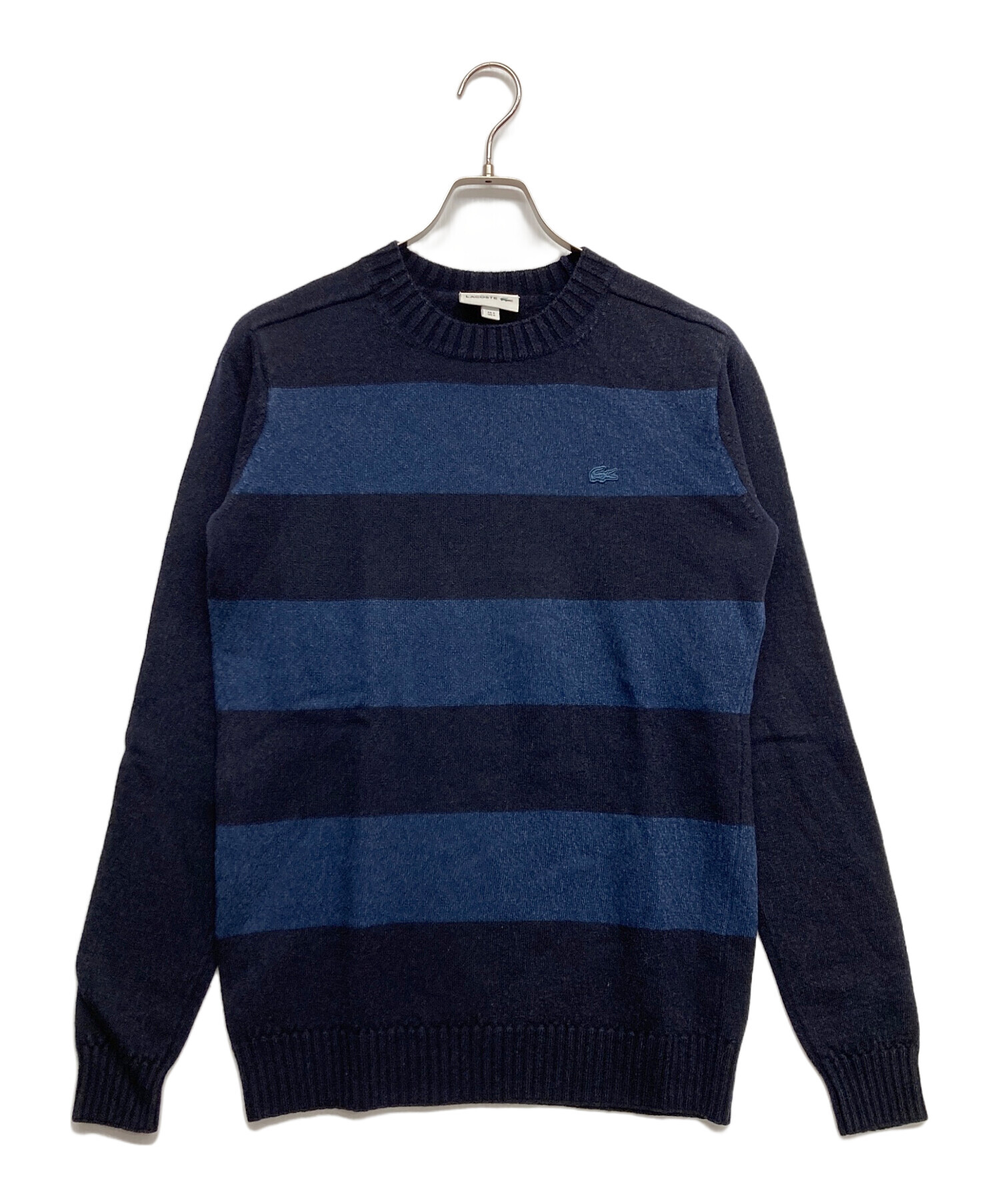 中古・古着通販】LACOSTE (ラコステ) クルーネックニット ネイビー 