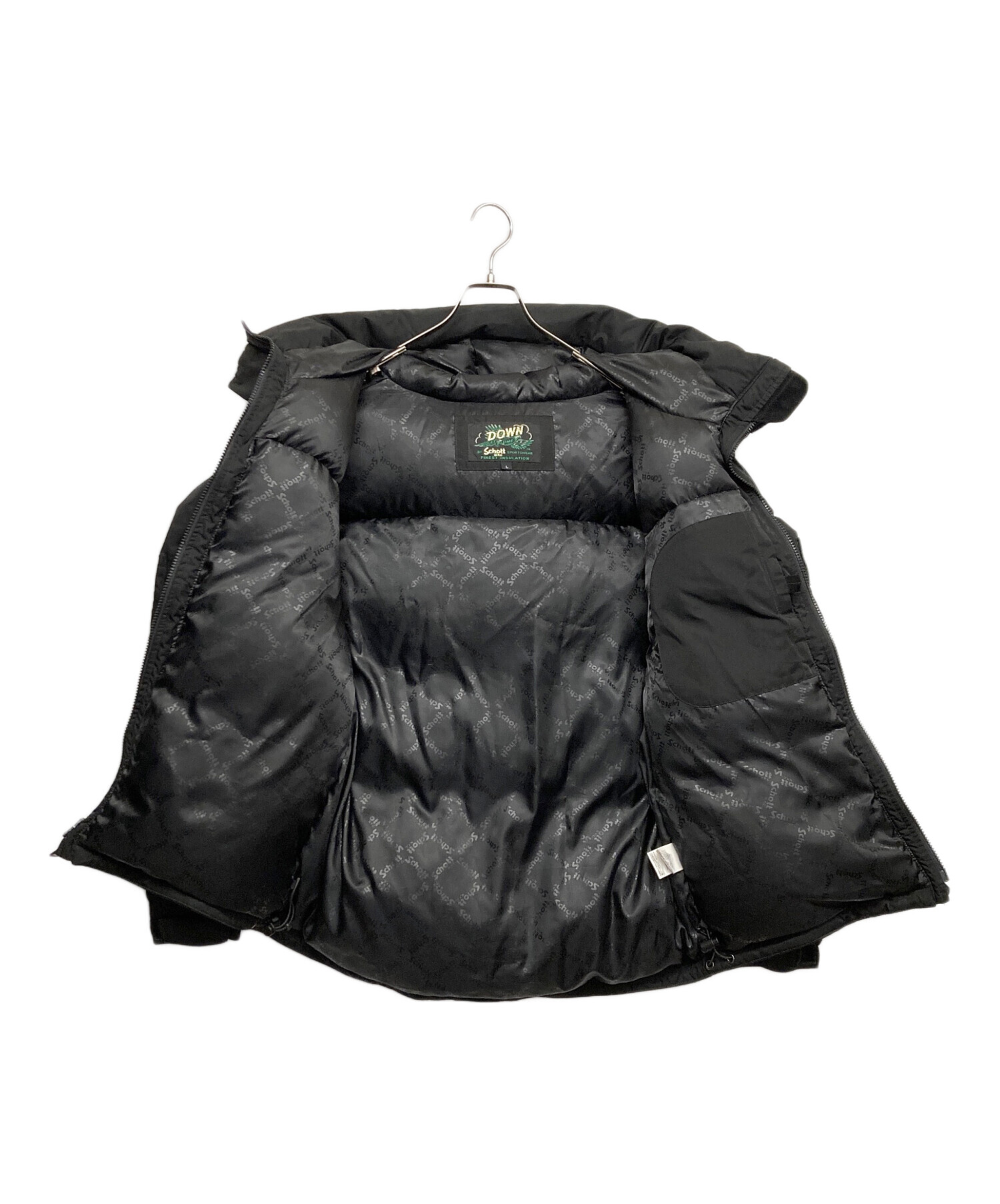 中古・古着通販】Schott (ショット) ダウンジャケット ブラック サイズ