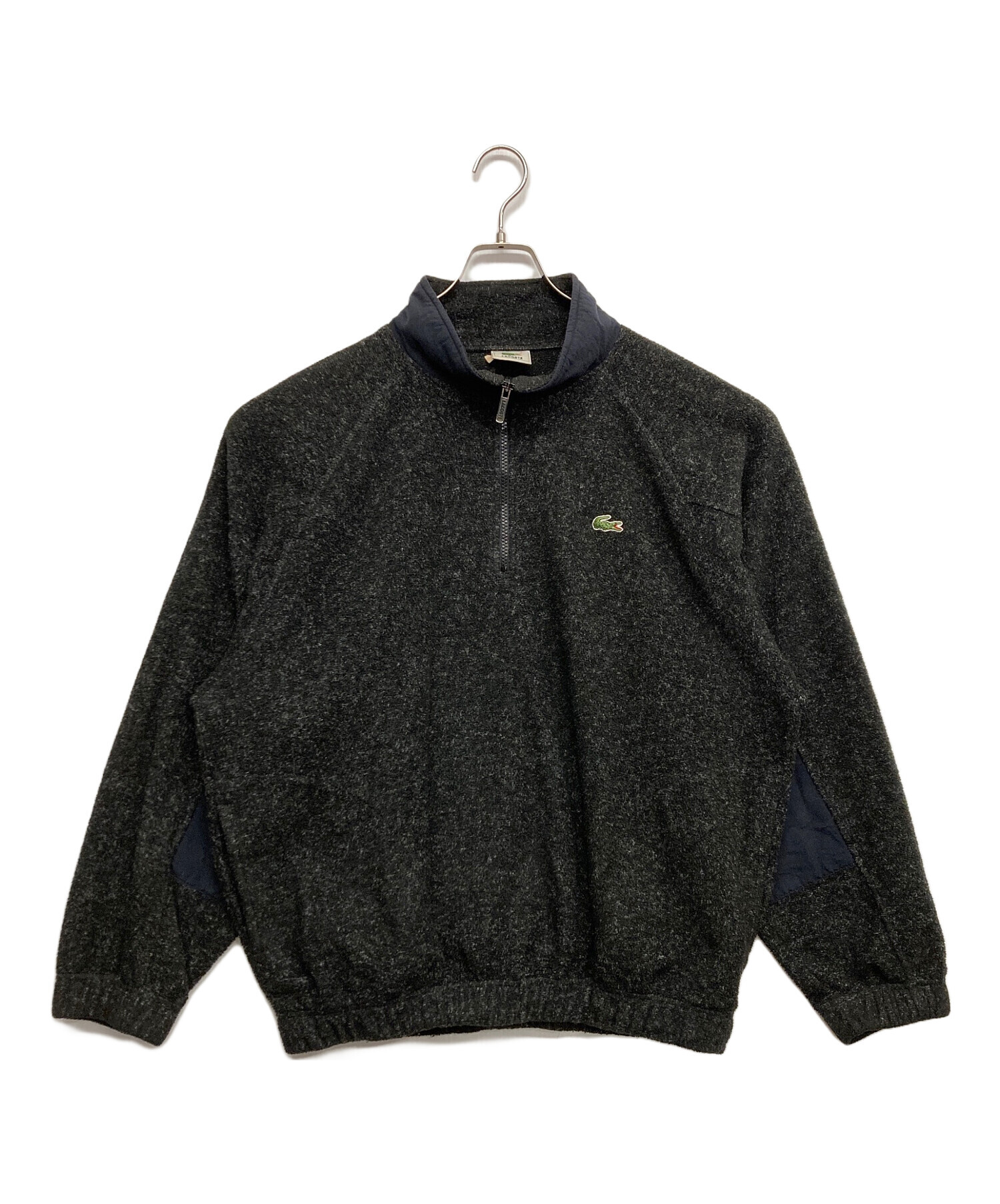 中古・古着通販】LACOSTE (ラコステ) ハーフジップジャケット ブラック