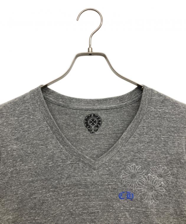 Chrome Hearts グレー Vネック Tシャツ Lサイズ 正規品☆クロムハーツV