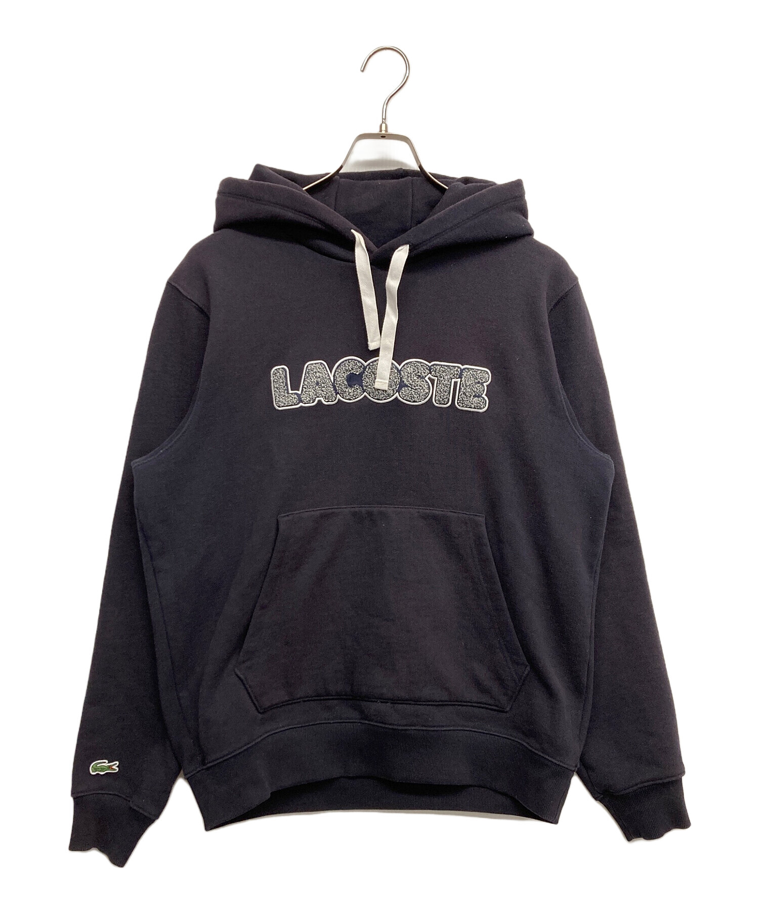 LACOSTE ラコステ パーカー メンズ 【古着】【中古】 中古・古着通販】LACOSTE (ラコステ) プルオーバーパーカー ネイビー