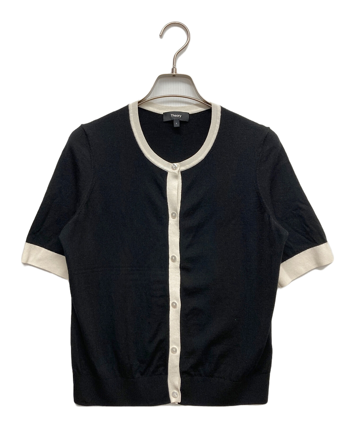 新品　セオリー　ニットカーディガン　ニットシャツ　Regal Wool Pサイズ 中古・古着通販】theory (セオリー) Regal Wool Silk Trim Cardi