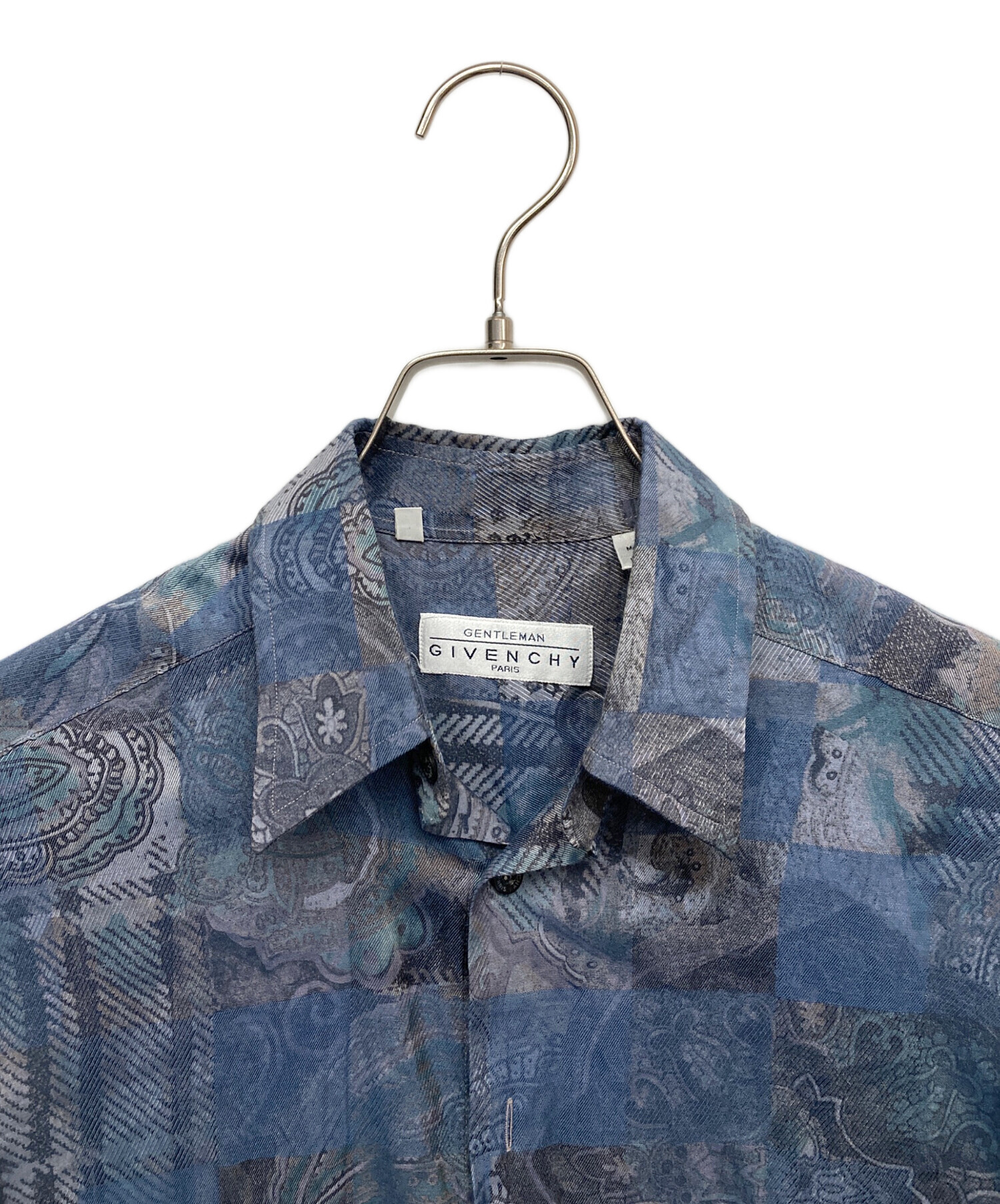 中古・古着通販】GIVENCHY (ジバンシィ) 総柄長袖シャツ ブルー サイズ