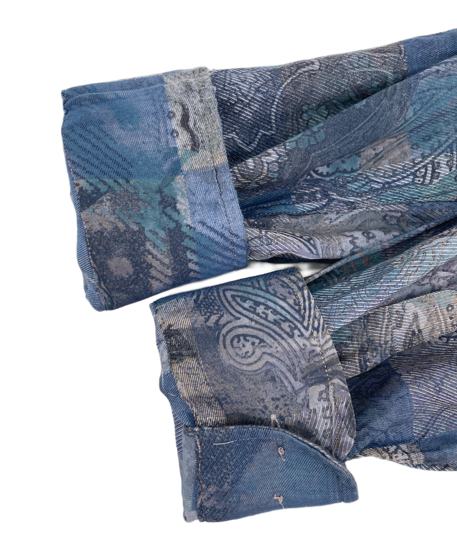 中古・古着通販】GIVENCHY (ジバンシィ) 総柄長袖シャツ ブルー サイズ