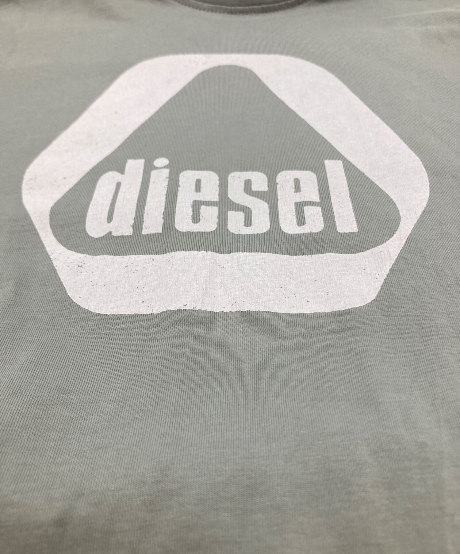 中古・古着通販】DIESEL (ディーゼル) ロゴプリントTシャツ グレー 