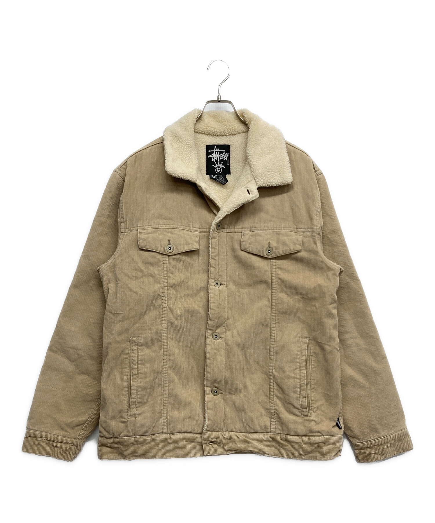 OLD Stussy コーデュロイジャケット L ベージュ　アメリカ製 中古・古着通販】stussy (ステューシー) コーデュロイランチジャケット