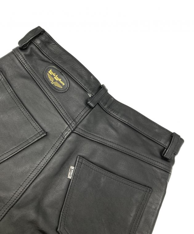 Lewis Leathers ブラックレザーパンツ 34 中古・古着通販】Lewis Leathers (ルイスレザース) レザーパンツ