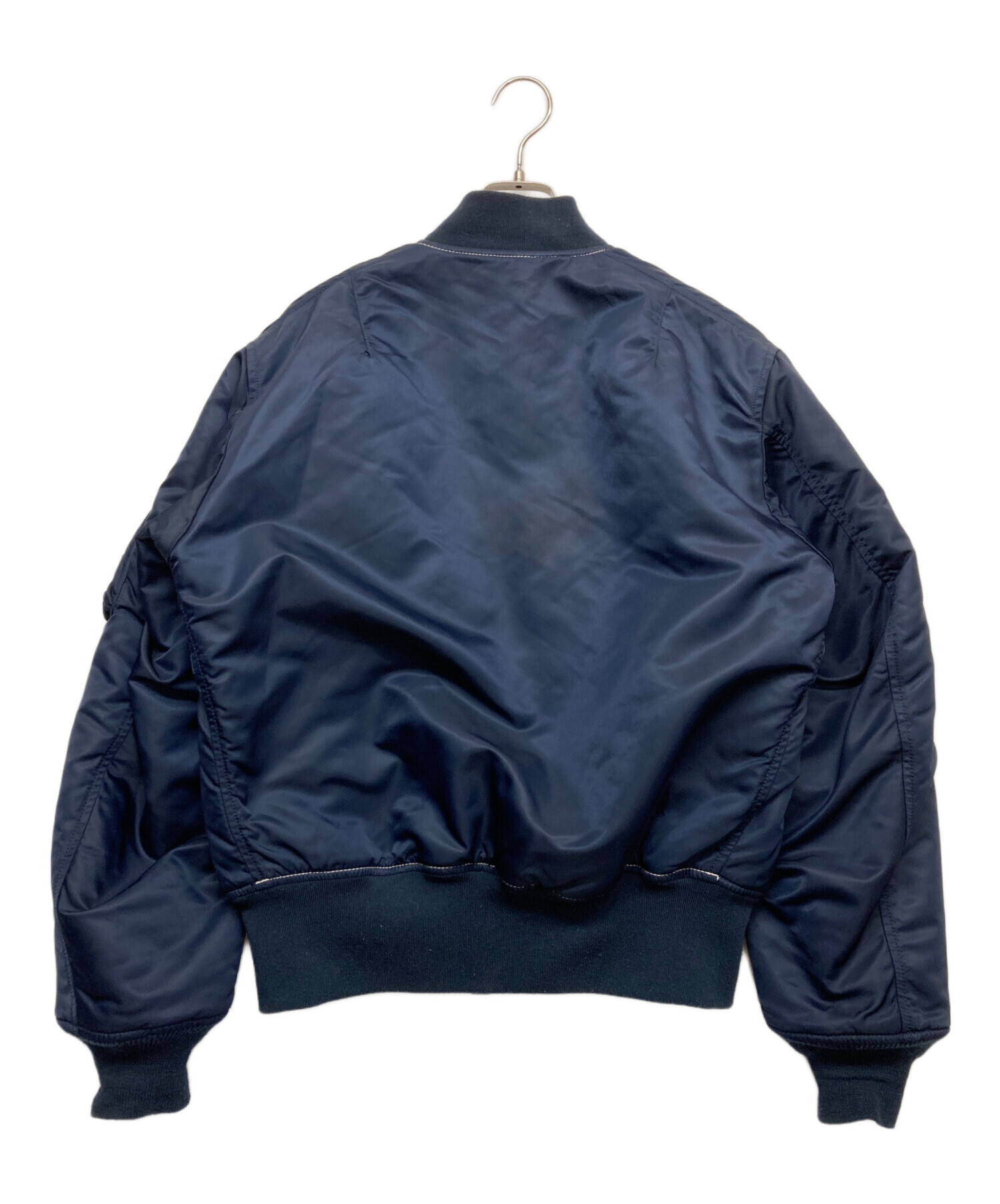 アルファ　フライトジャケット　B-15C USA製　ネイビー　大きいサイズ 中古・古着通販】ALPHA (アルファ) B-15C フライトジャケット ネイビー