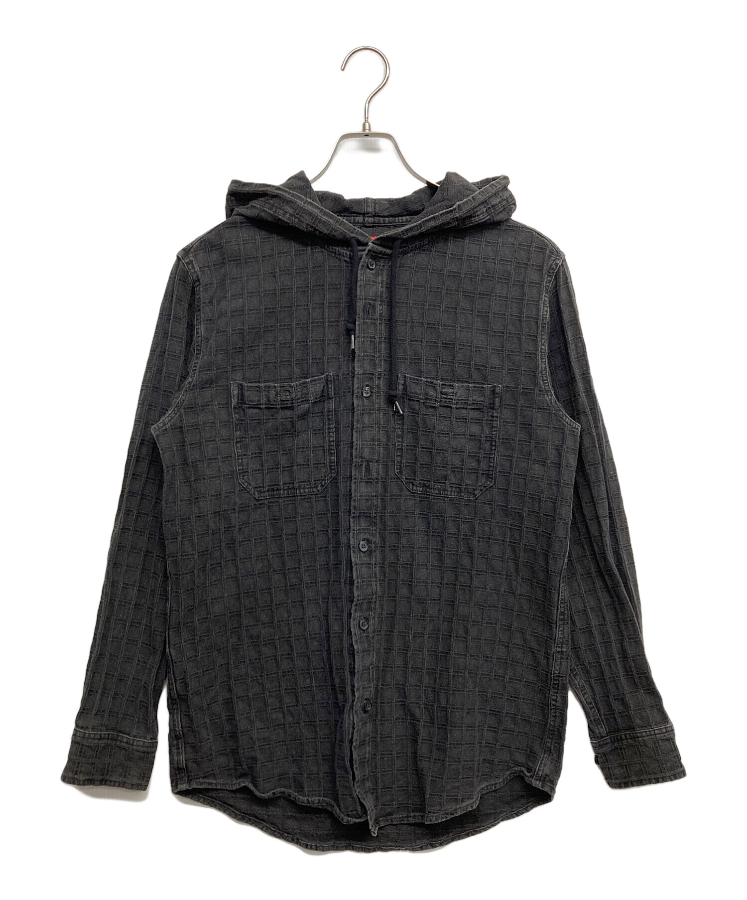 25S Supreme Hooded Denim Shirt ブラック 中古・古着通販】SUPREME (シュプリーム) Hooded Denim Shirt ブラック