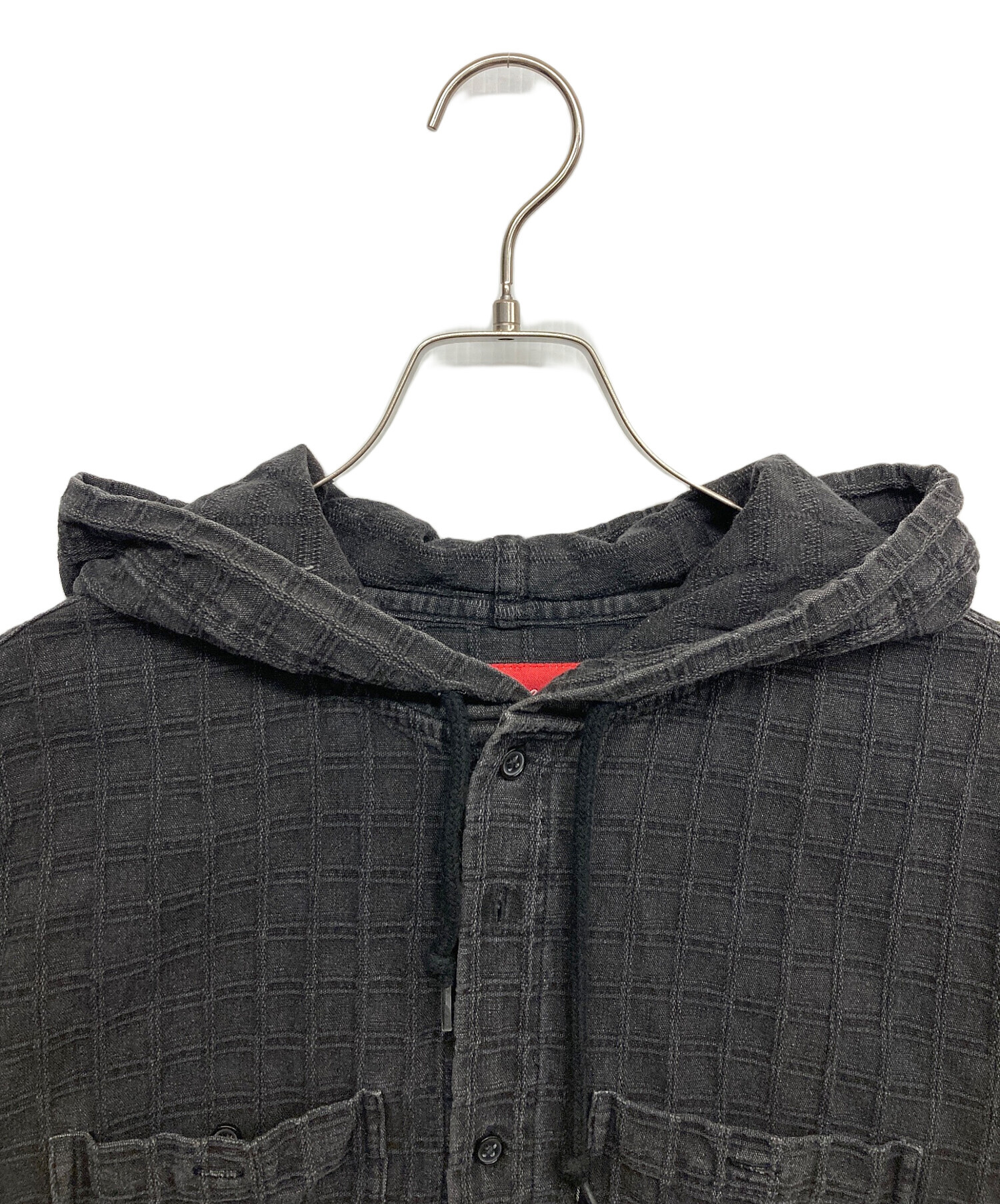 中古・古着通販】SUPREME (シュプリーム) Hooded Denim Shirt ブラック