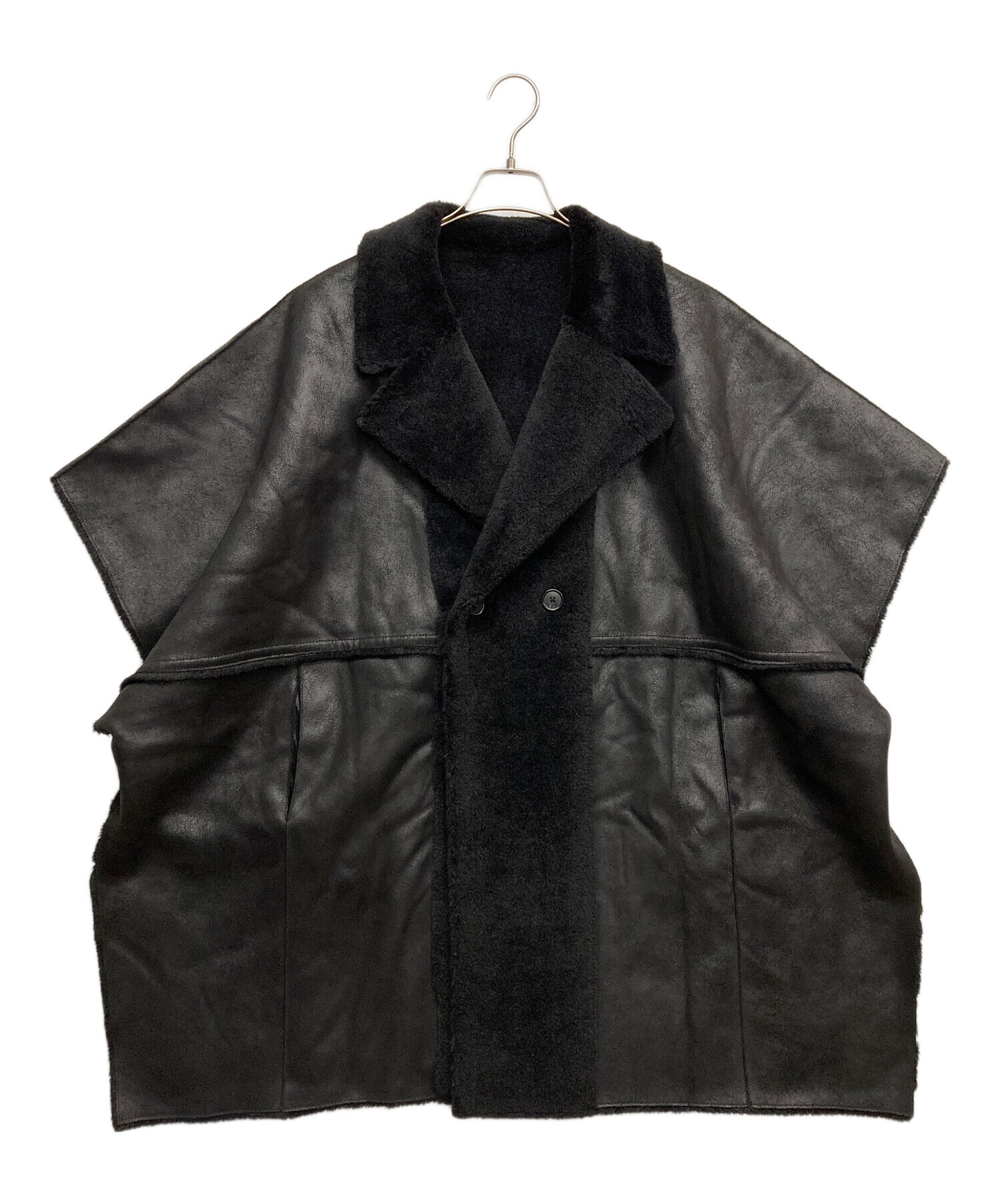 1回着用のみ★アメリ★リバーシブルポンチョコート 中古・古着通販】AMERI (アメリ) リバーシブルボアポンチョコート