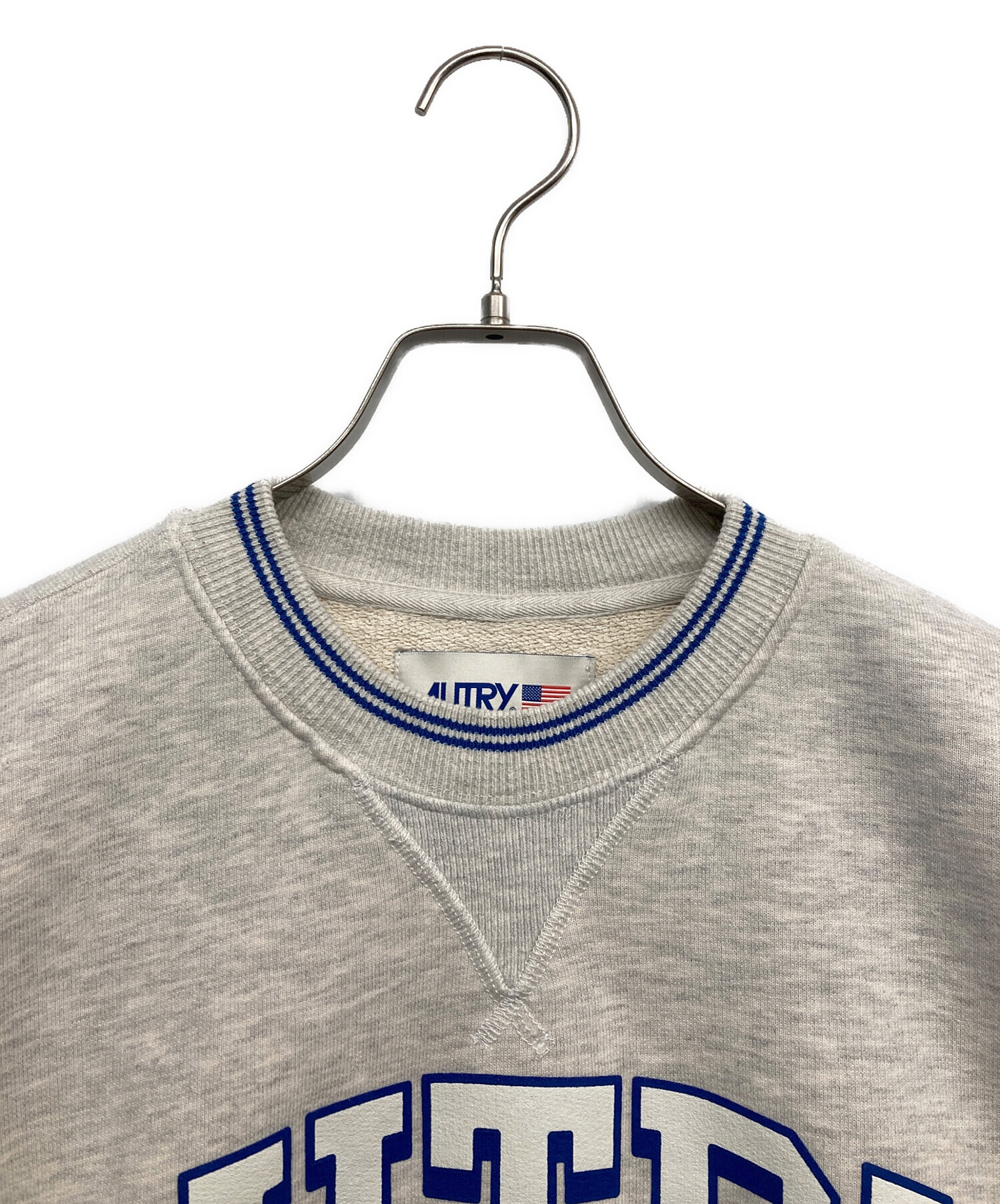 中古・古着通販】AUTRY (オートリ―) MELANGE ロゴスウェット グレー