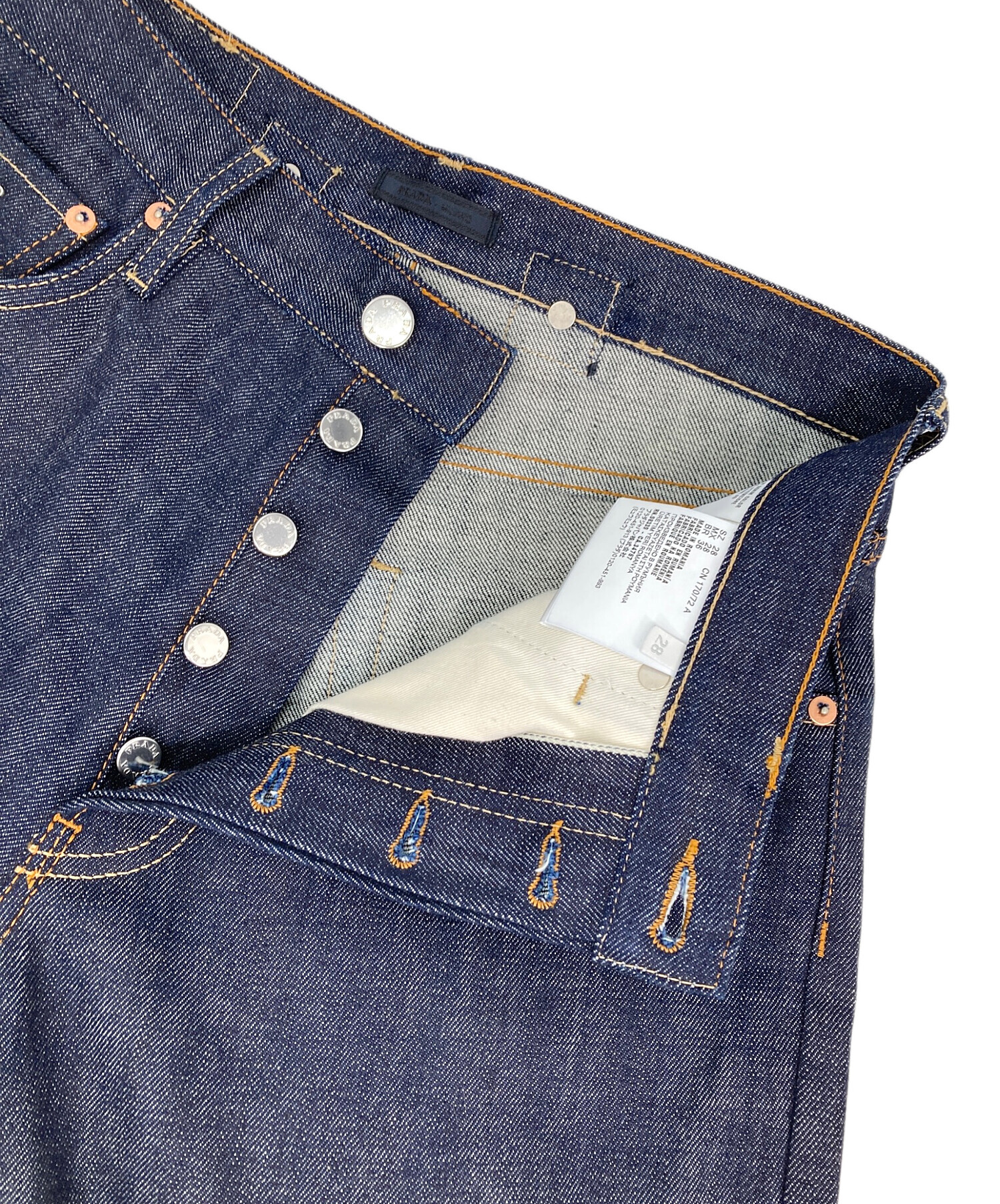 中古・古着通販】PRADA (プラダ) デニムパンツ インディゴ サイズ:28