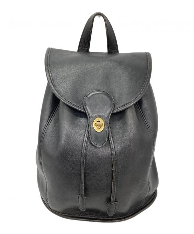 ✨美品✨オールドコーチ　リュック　ターンロック　レザー　黒　9943 中古・古着通販】COACH (コーチ) ターンロックリュック ブラック