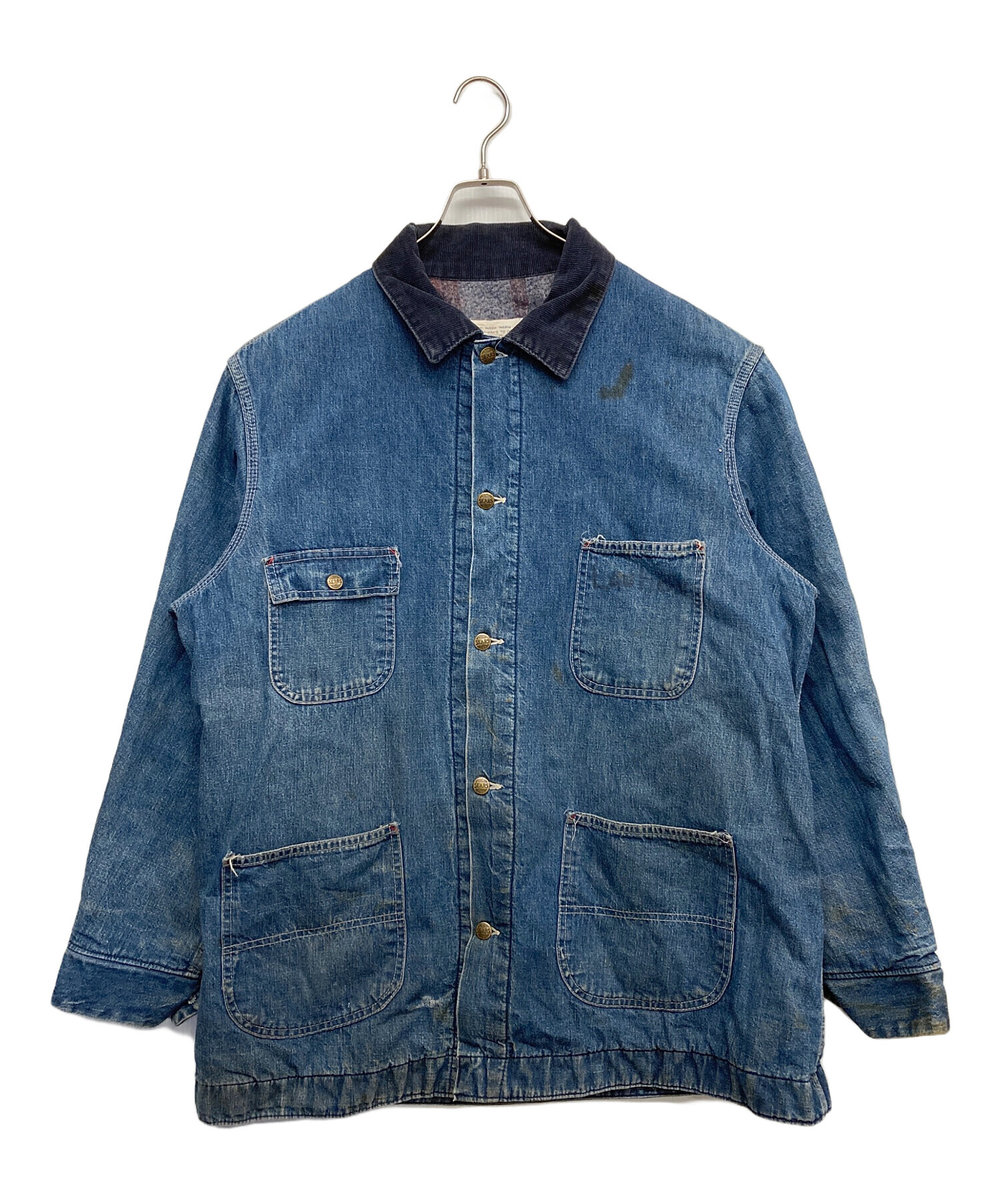 中古・古着通販】Sears (シアーズ) 裏ブランケットデニムカバーオール