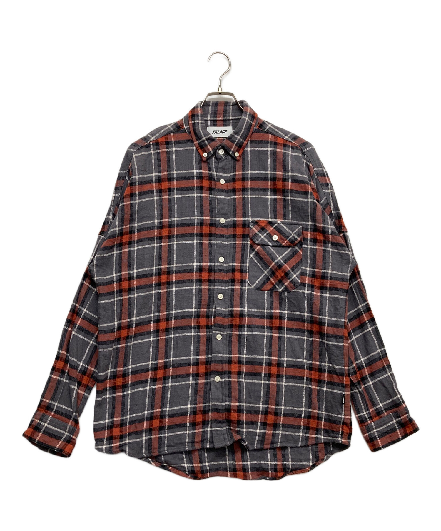 中古・古着通販】PALACE (パレス) ボタンダウンシャツ グレー サイズ:M 