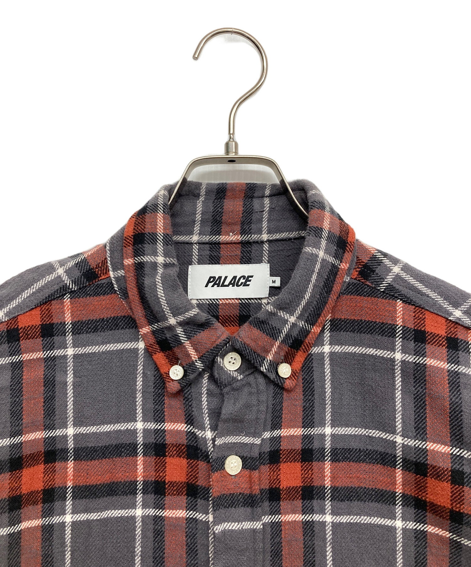 中古・古着通販】PALACE (パレス) ボタンダウンシャツ グレー サイズ:M 
