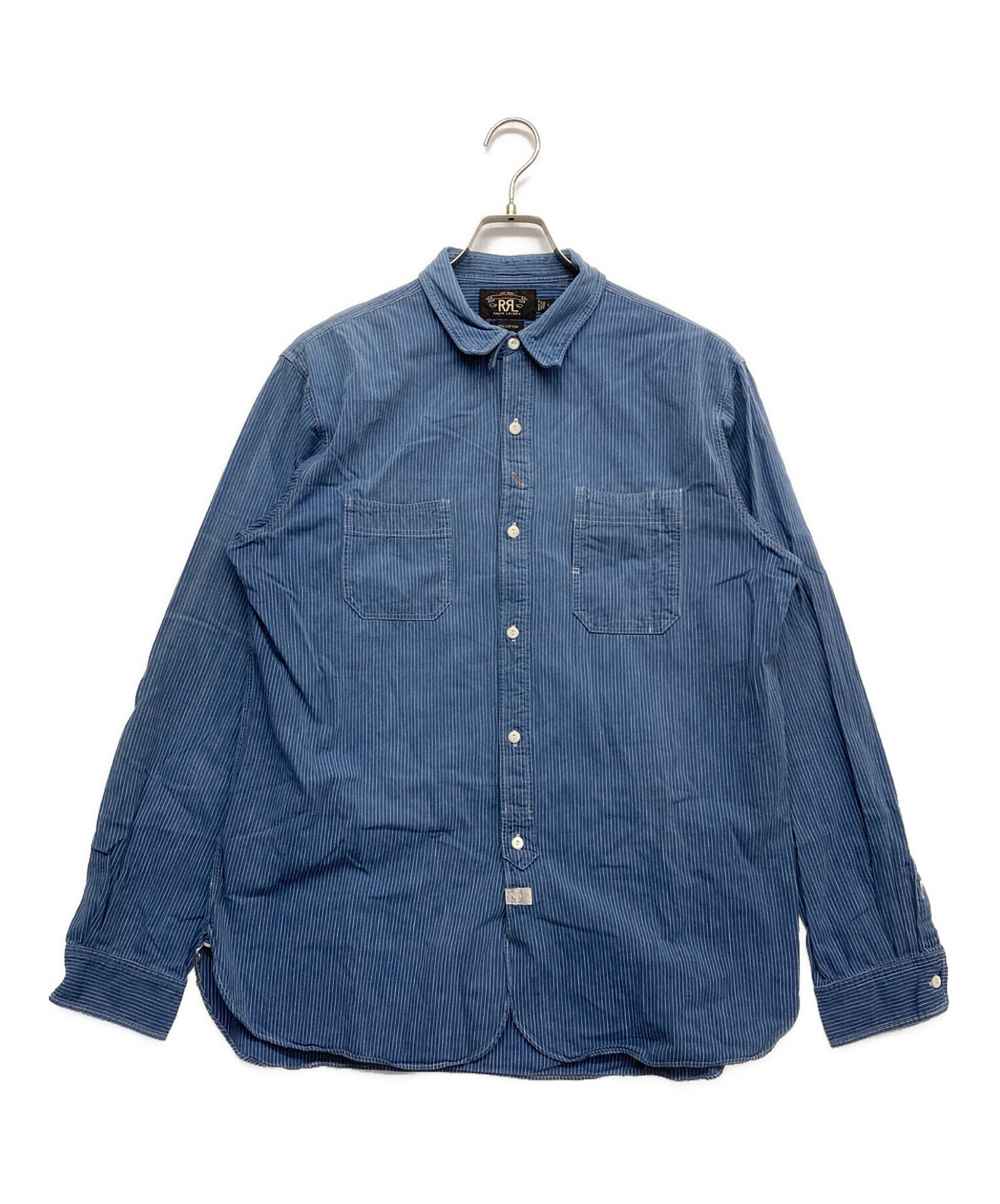 中古・古着通販】RRL (ダブルアールエル) 長袖シャツ ブルー サイズ:L 