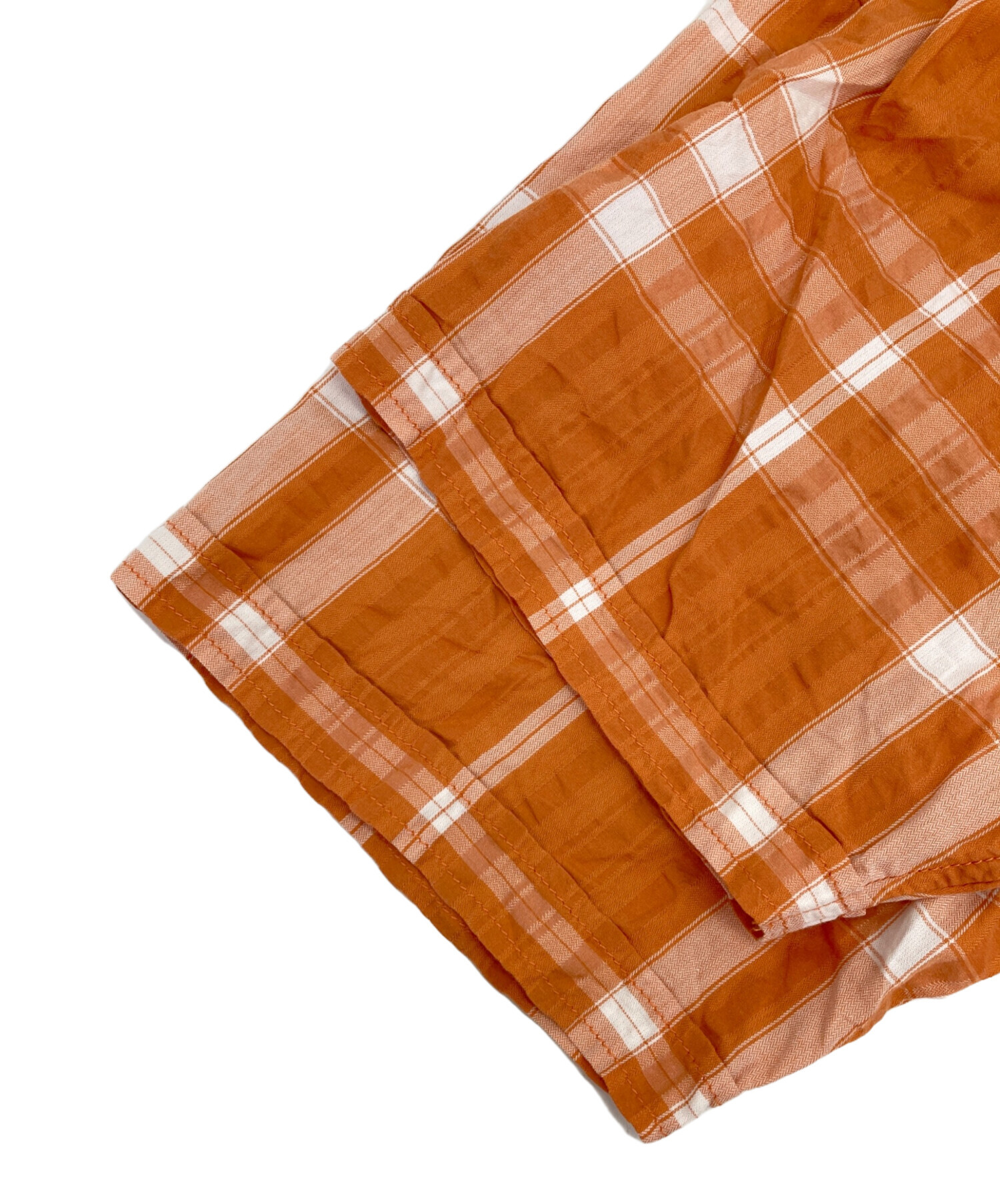 バーバリーロンドン チェック柄半袖ワンピース オレンジ ベルト付き 中古・古着通販】BURBERRY LONDON (バーバリーロンドン) 半袖シャツ