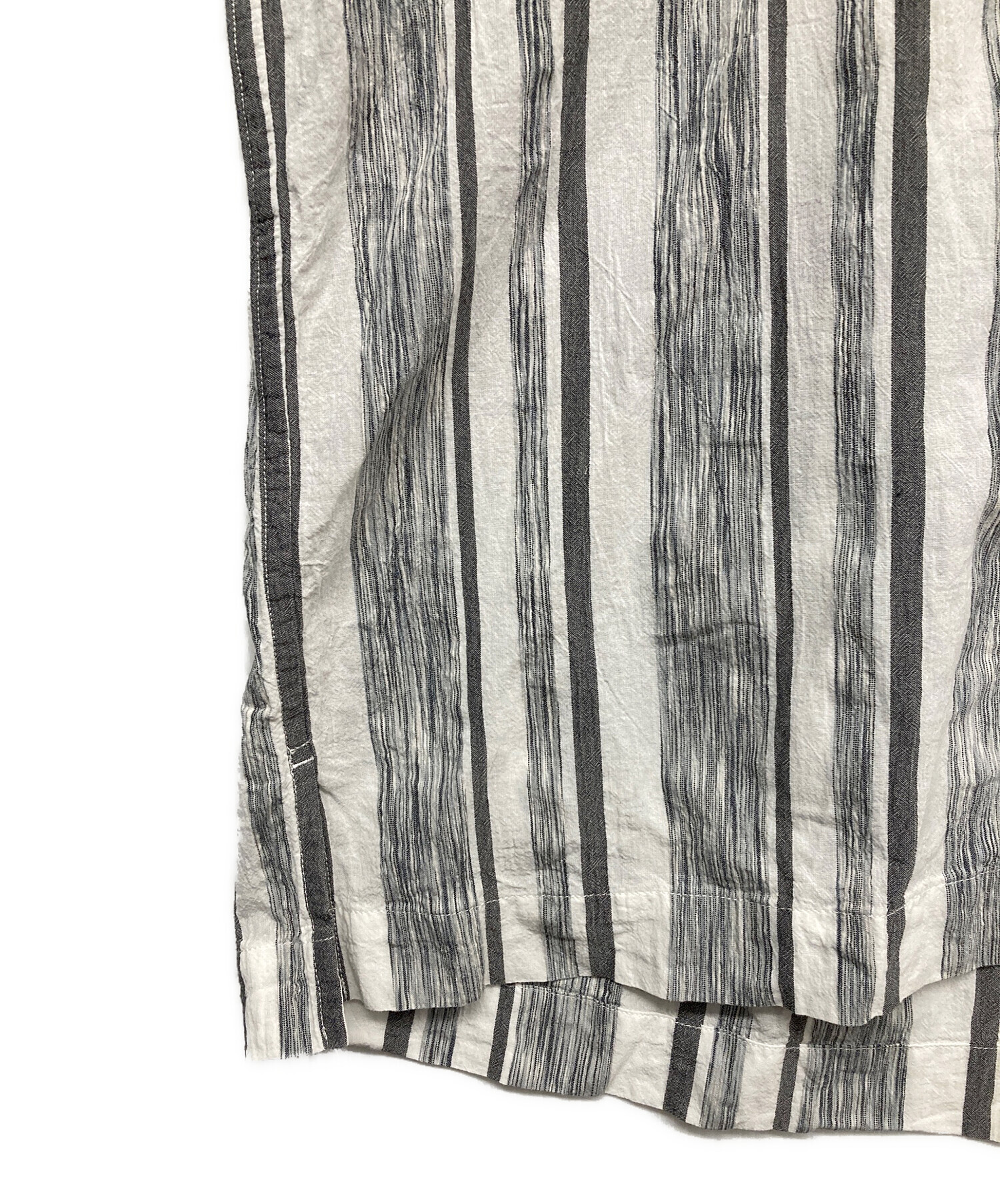 ISSEY MIYAKE MEN イッセイミヤケ　マオカラーシャツ　Mサイズ 中古・古着通販】ISSEY MIYAKE MEN (イッセイミヤケメン) ストライプ