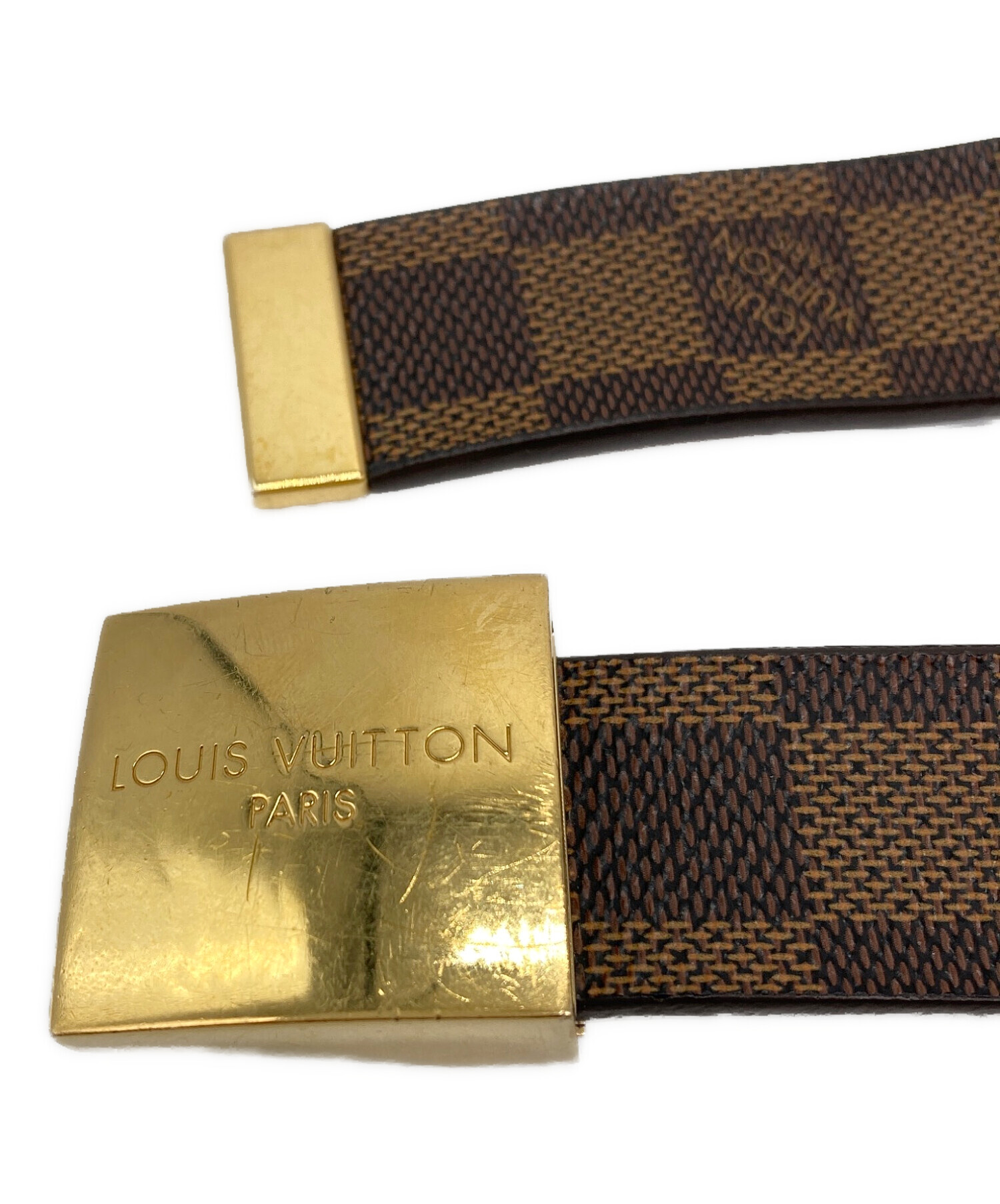 【中古】Louis Vuitton ルイ・ヴィトン ダミエ サンチュール・キャレ【質屋】 LOUIS VUITTON - 【中古】Louis Vuitton ルイ・ヴィトン ダミエ サン