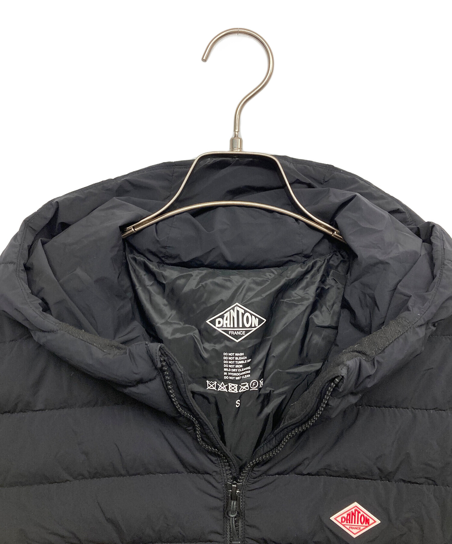 中古・古着通販】DANTON (ダントン) MIDDLE DOWN HOODED COAT ブラック 